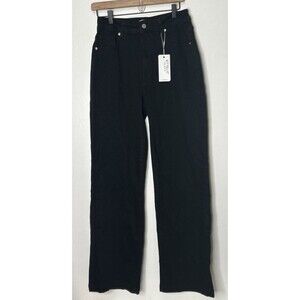 New Etello Jeans Womens Size 10 Straight Leg Black NWT Capsule Wardrobe